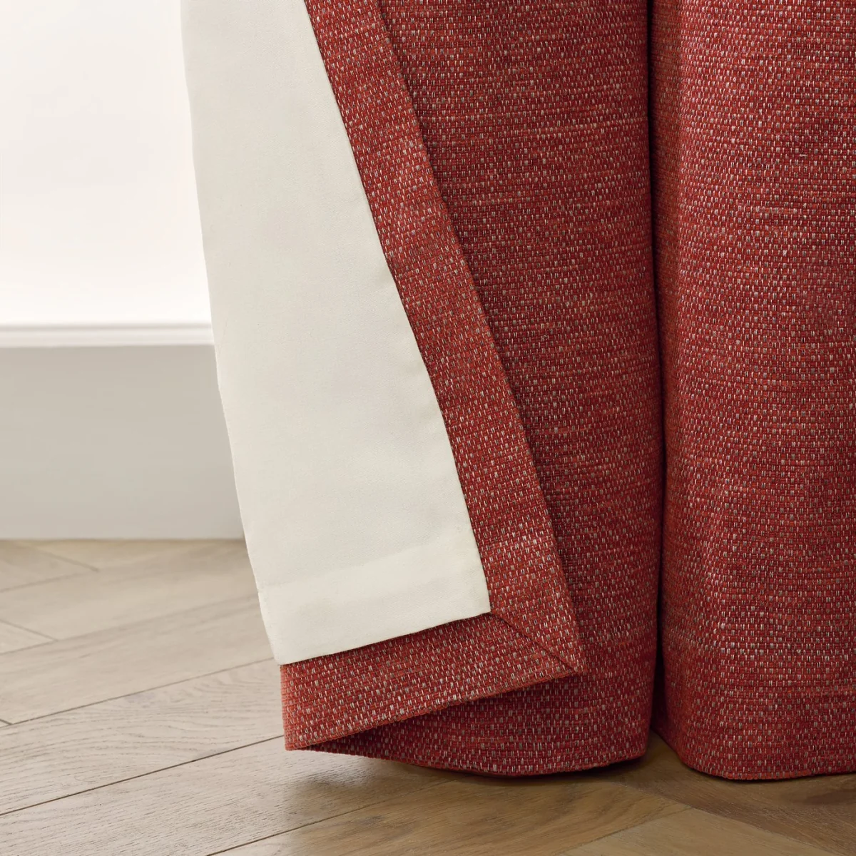 Habitat Basket Weave Blackout Eyelet Curtain - Terracotta - 117x183cm – image 5