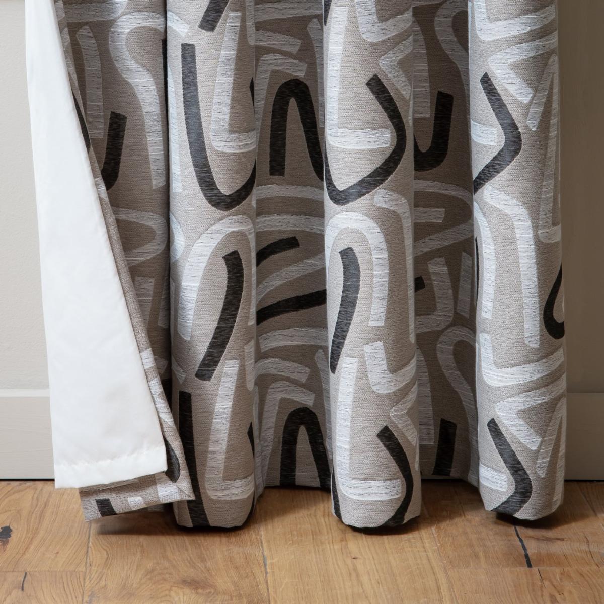 Habitat Abstract Jacquard Curtain - Natural – image 5