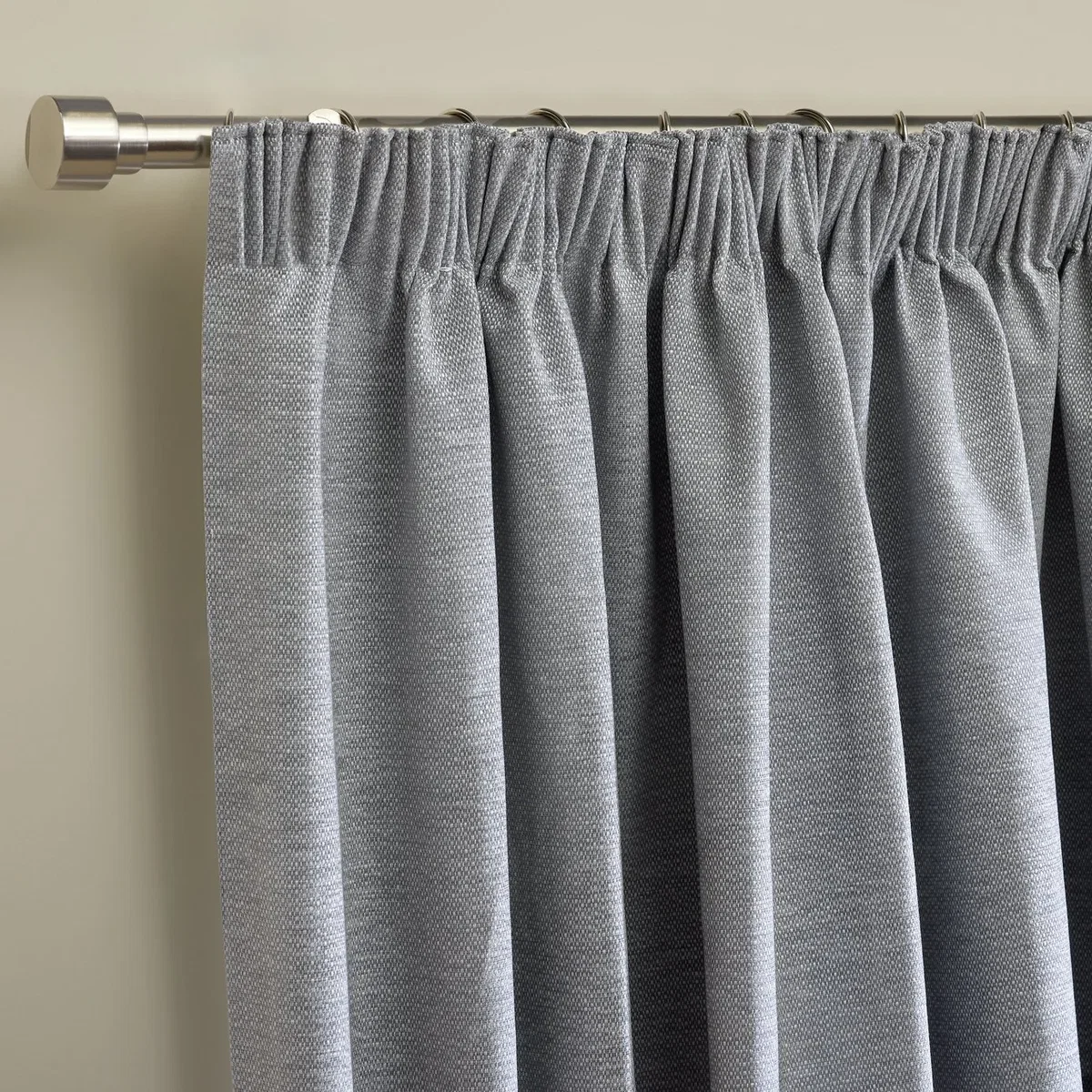 Habitat Basket Weave Blackout Pencil Pleat Curtain - Natural - 229x183cm – image 4