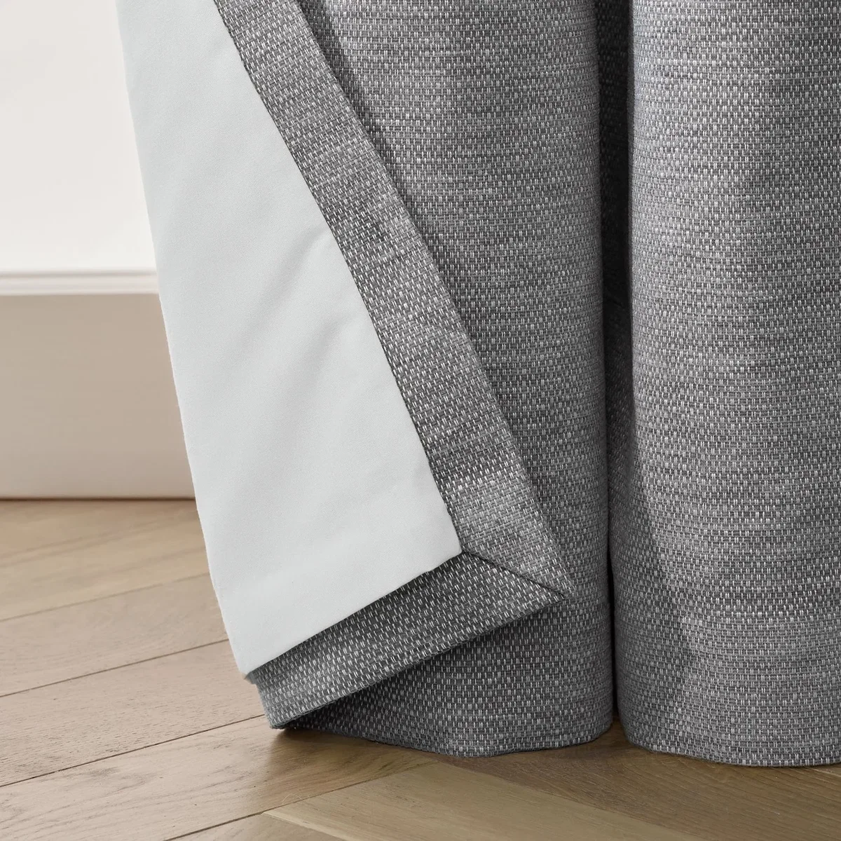 Habitat Basket Weave Blackout Pencil Pleat Curtain - Natural - 229x183cm – image 5