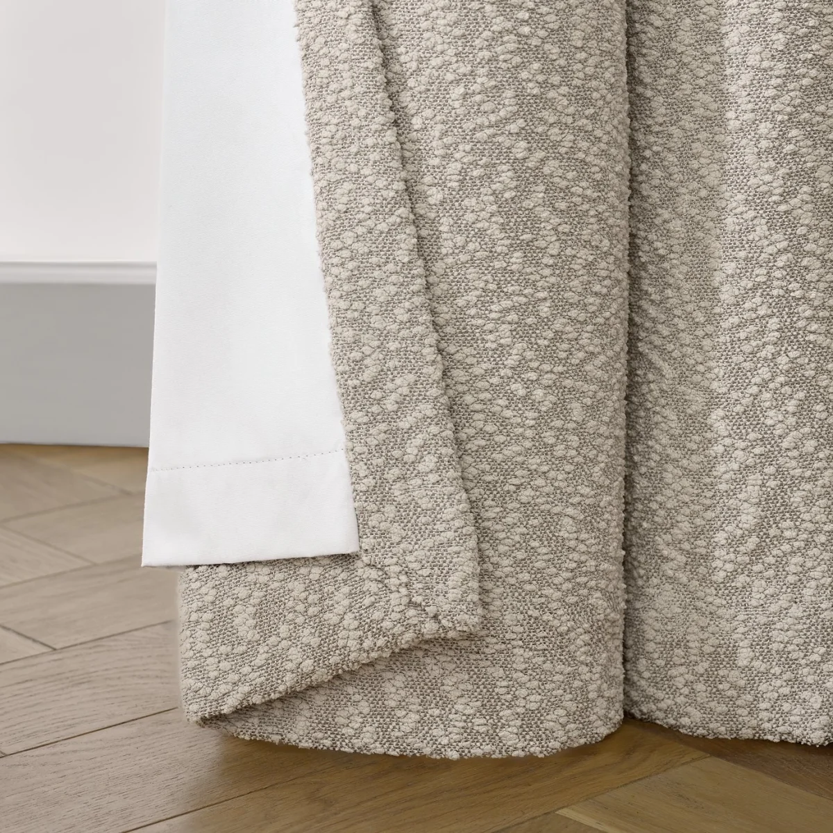 Habitat Textured Blackout Boucle Eyelet Curtain - Stone - 168x228cm – image 5