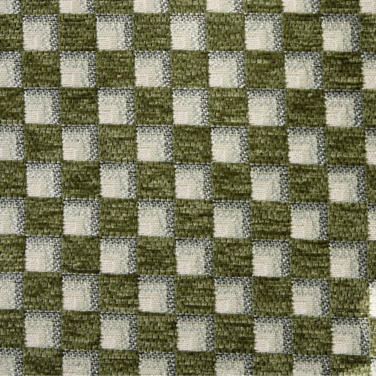 Habitat Chequered Blackout Eyelet Curtain - Green - 229x183cm – image 2
