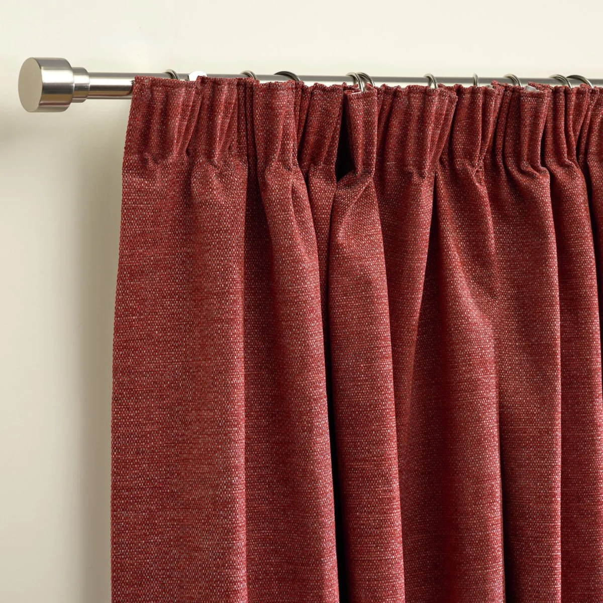 Habitat Basket Weave Blackout Pencil Pleat Curtain - Terracotta - 117x137cm – image 4