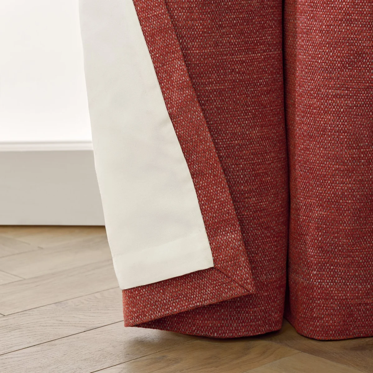 Habitat Basket Weave Blackout Pencil Pleat Curtain - Terracotta - 117x137cm – image 5