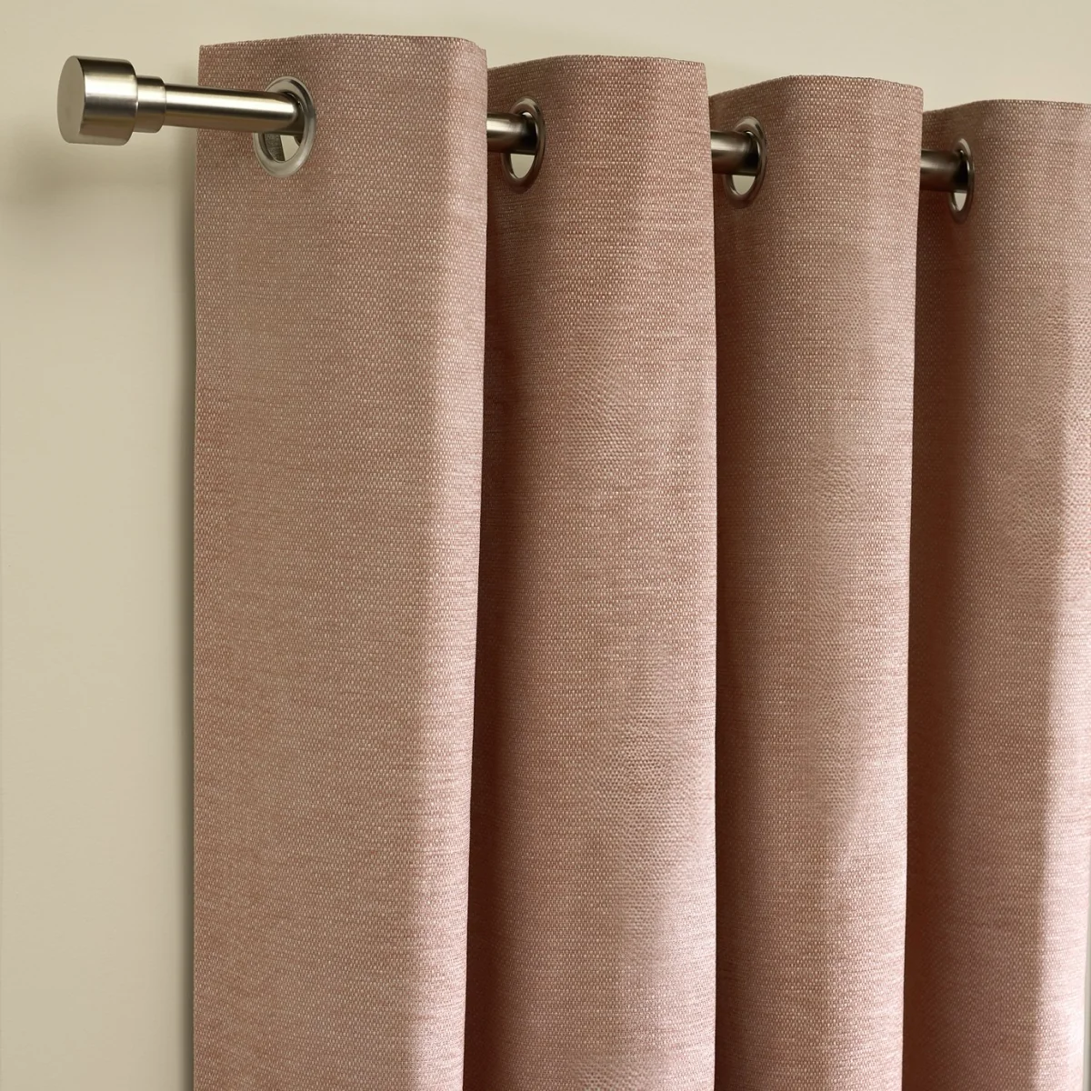 Habitat Basket Weave Blackout Eyelet Curtain - Rose - 229x183cm – image 4
