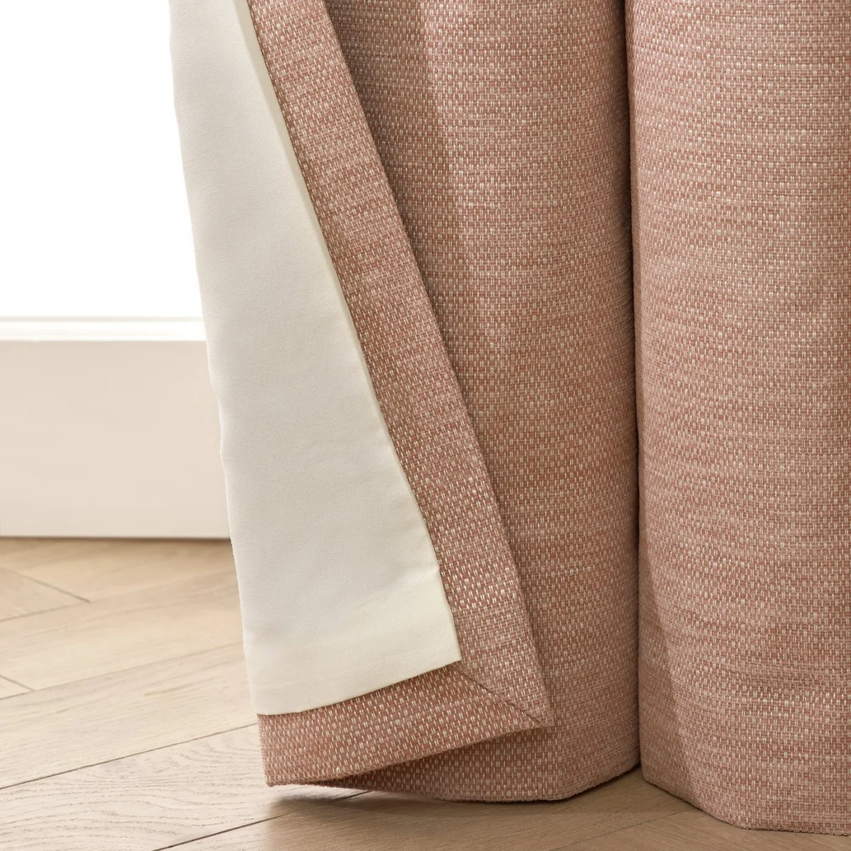 Habitat Basket Weave Blackout Eyelet Curtain - Rose - 229x183cm – image 5
