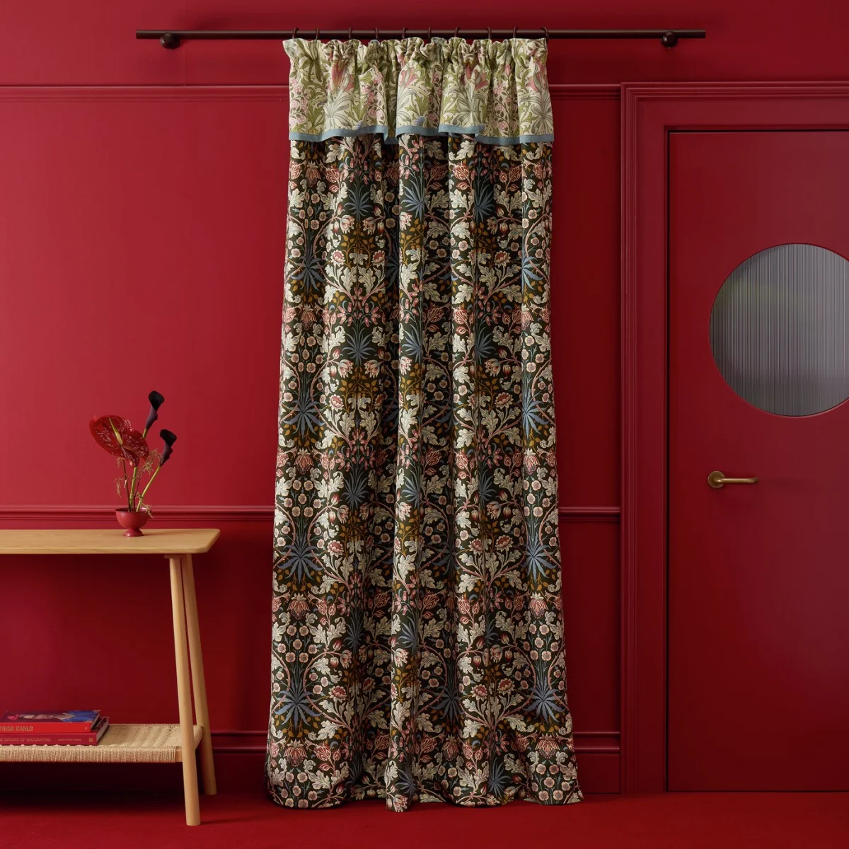 Habitat x Morris & Co. Hyacinth Ruffle Pencil Pleat Curtain - 168x183cm – image 3
