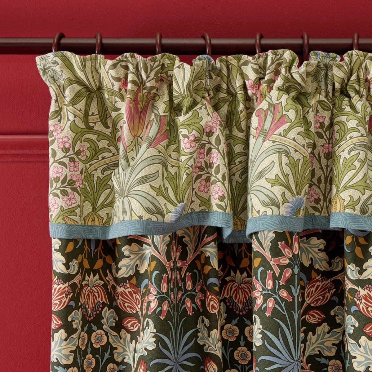 Habitat x Morris & Co. Hyacinth Ruffle Pencil Pleat Curtain - 168x183cm – image 6
