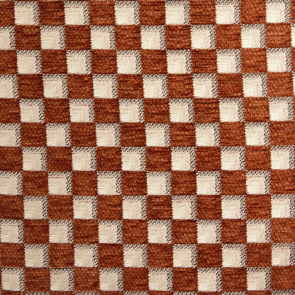 Habitat Chequered Blackout Eyelet Curtain - Burnt Orange - 229x229cm – image 2