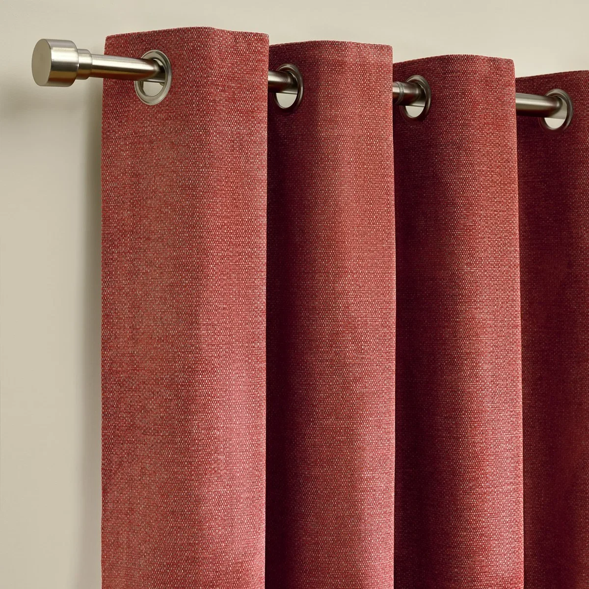 Habitat Basket Weave Blackout Eyelet Curtain - Terracotta - 117x137cm – image 4