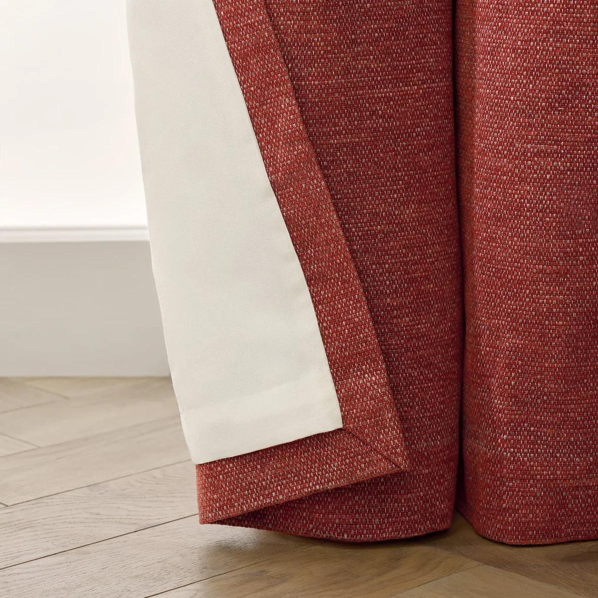 Habitat Basket Weave Blackout Eyelet Curtain - Terracotta - 117x137cm – image 5