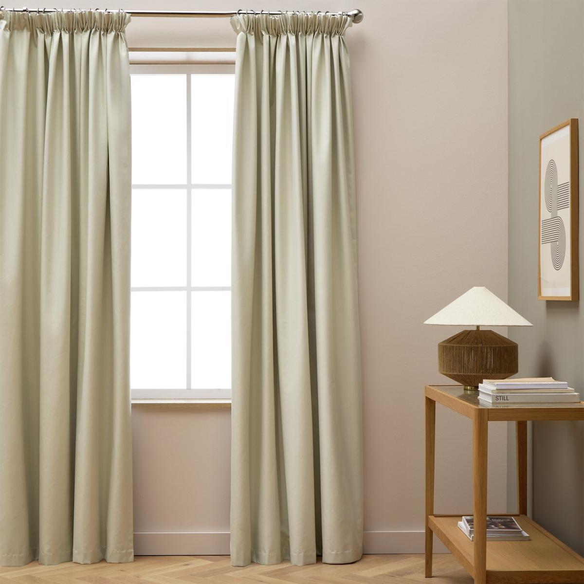 Habitat Blackout Pencil Pleat Curtain - Cream - 183x168cm – image 2