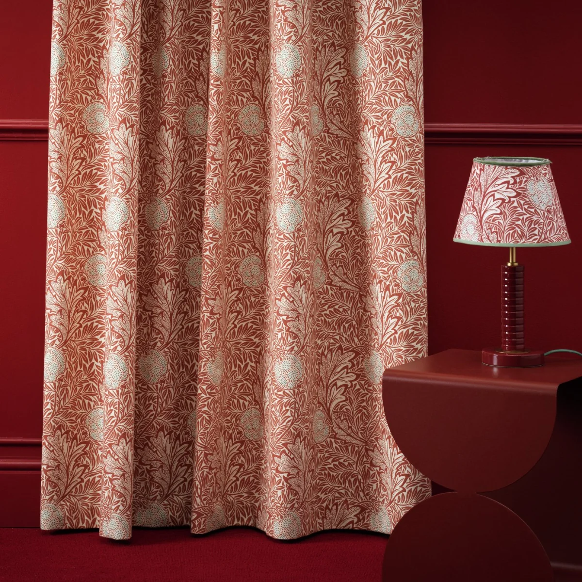 Habitat x Morris & Co. Apple Pencil Pleat Curtain - 168x183cm – image 1