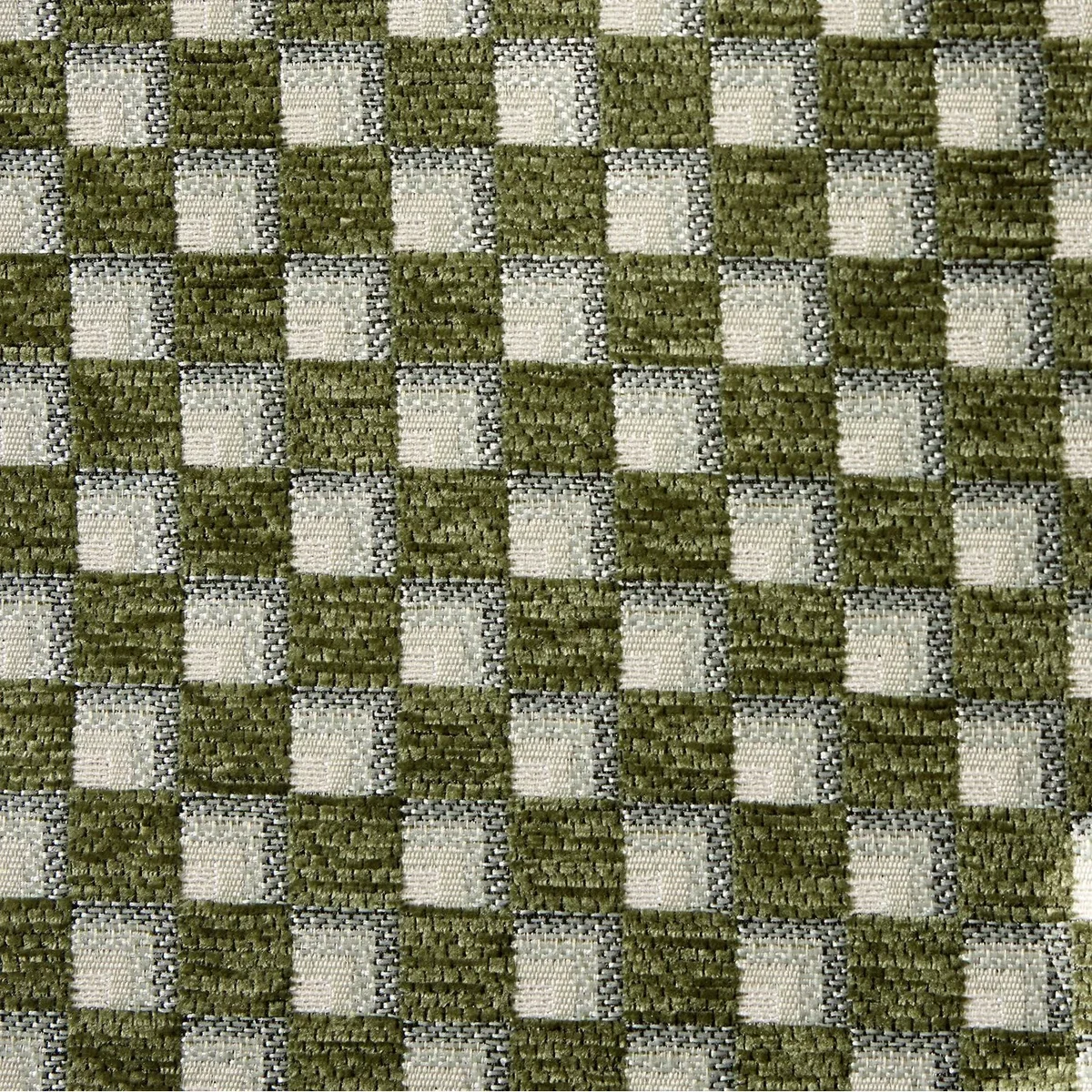 Habitat Chequered Blackout Eyelet Curtain - Green - 117x137cm – image 2