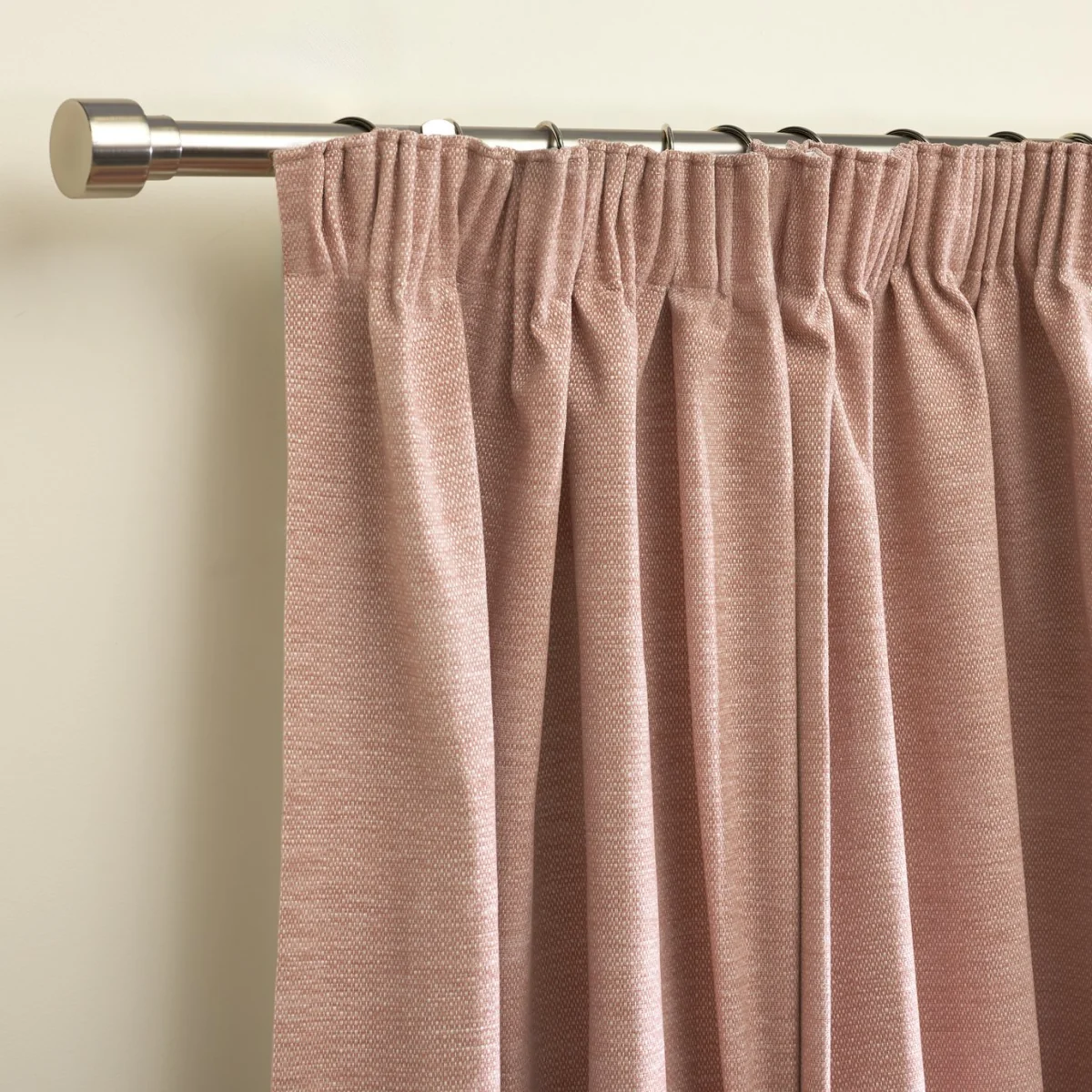 Habitat Basket Weave Blackout Pencil Pleat Curtain - Rose - 229x229cm – image 4