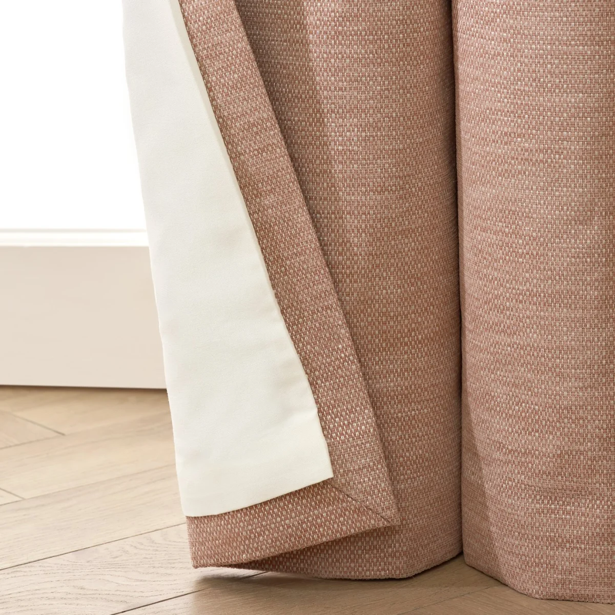 Habitat Basket Weave Blackout Pencil Pleat Curtain - Rose - 229x229cm – image 5