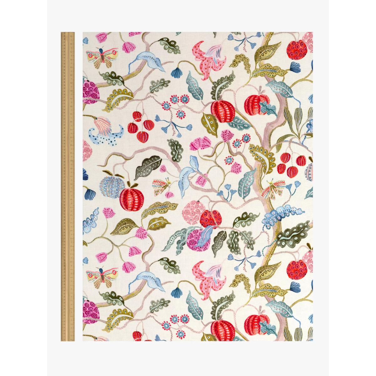 John Lewis Fruit Tree Pencil Pleat Pair Blackout Lined Curtains, Multi – image 8