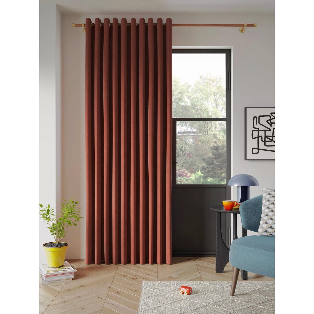 John Lewis Textured Weave Recycled Polyester Thermal Lined Eyelet Door Curtain – image 2