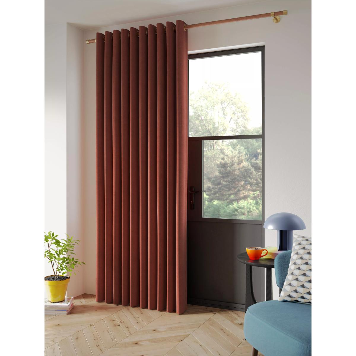 John Lewis Textured Weave Recycled Polyester Thermal Lined Eyelet Door Curtain – image 3