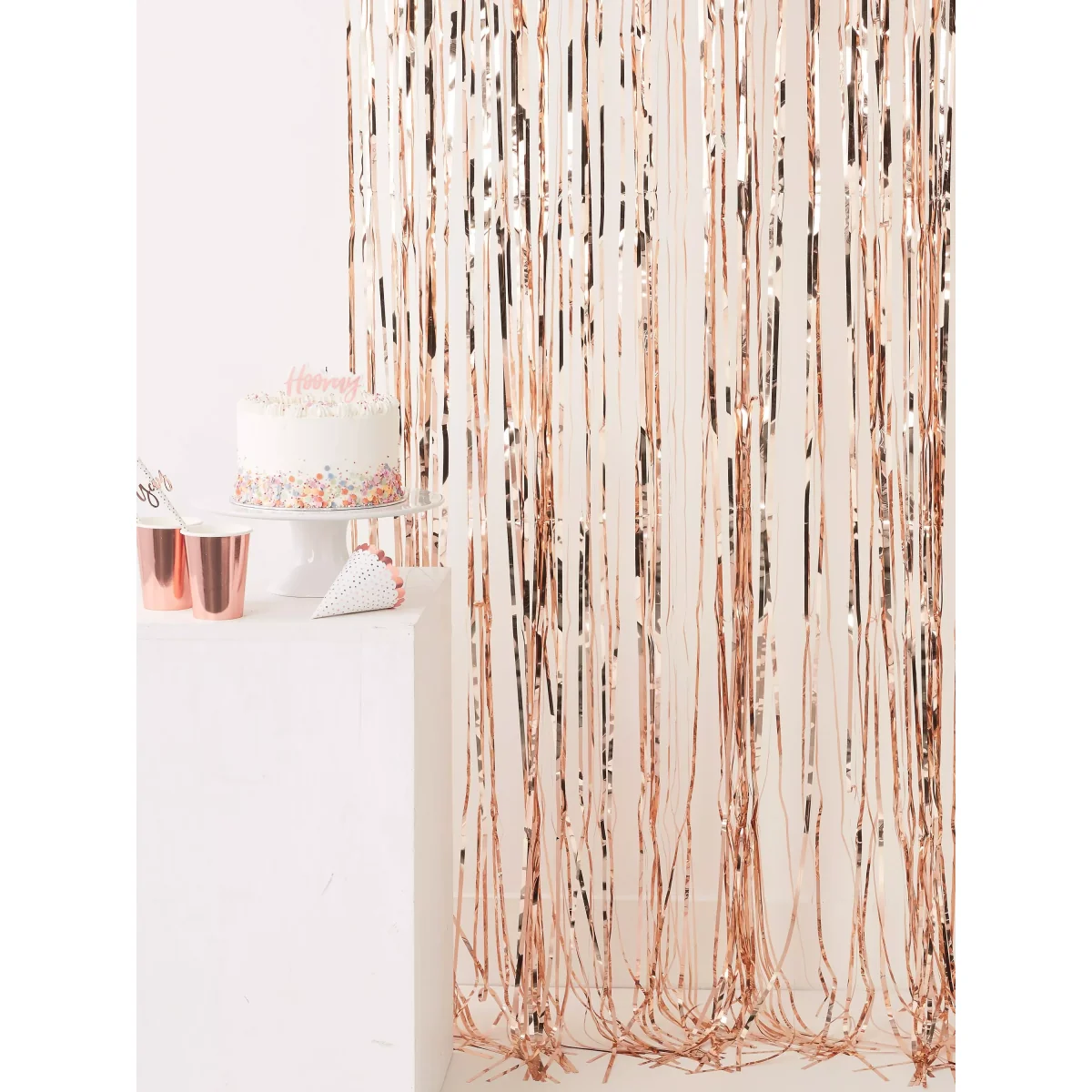 Ginger Ray Fringe Curtain, Rose Gold – image 2