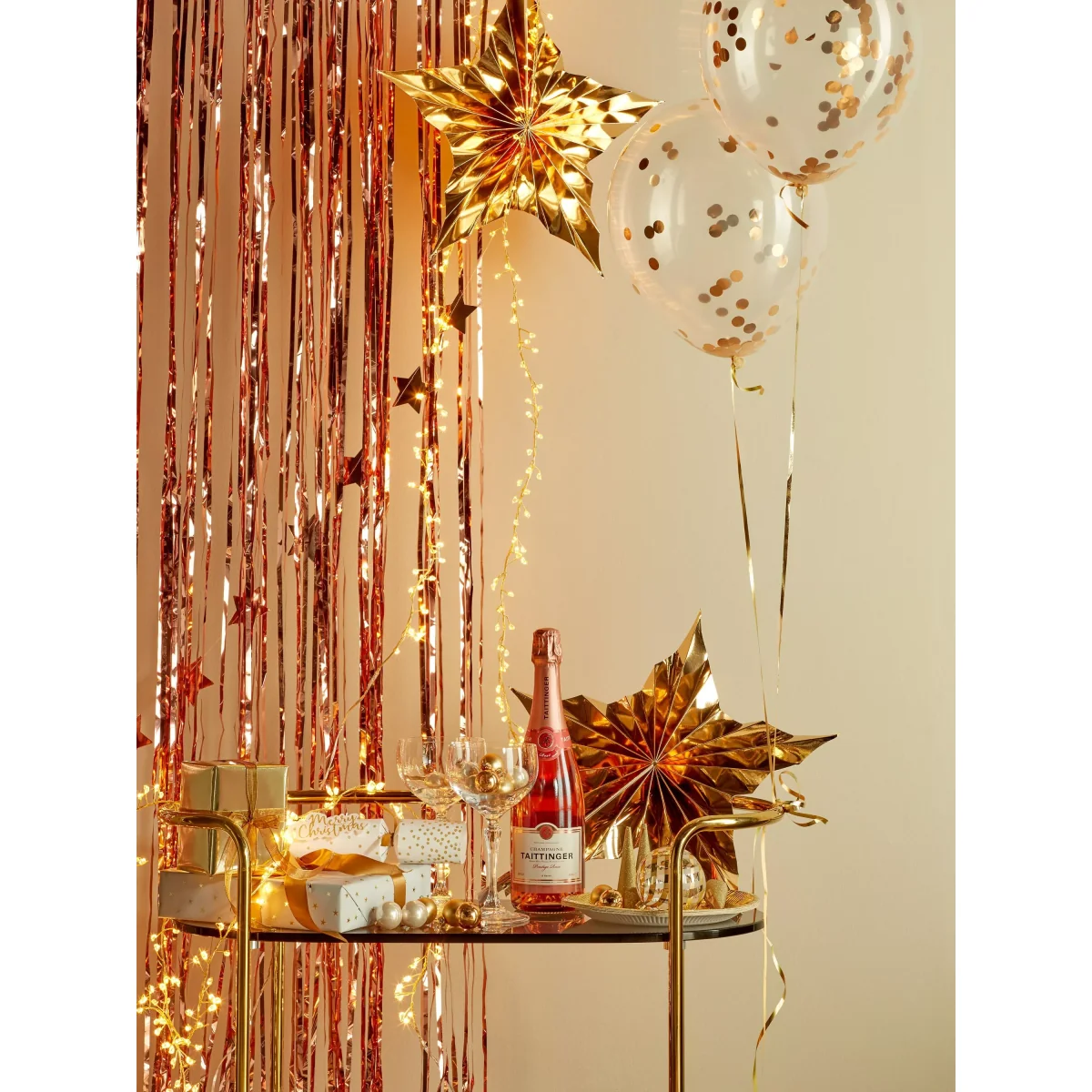 Ginger Ray Fringe Curtain, Rose Gold – image 3