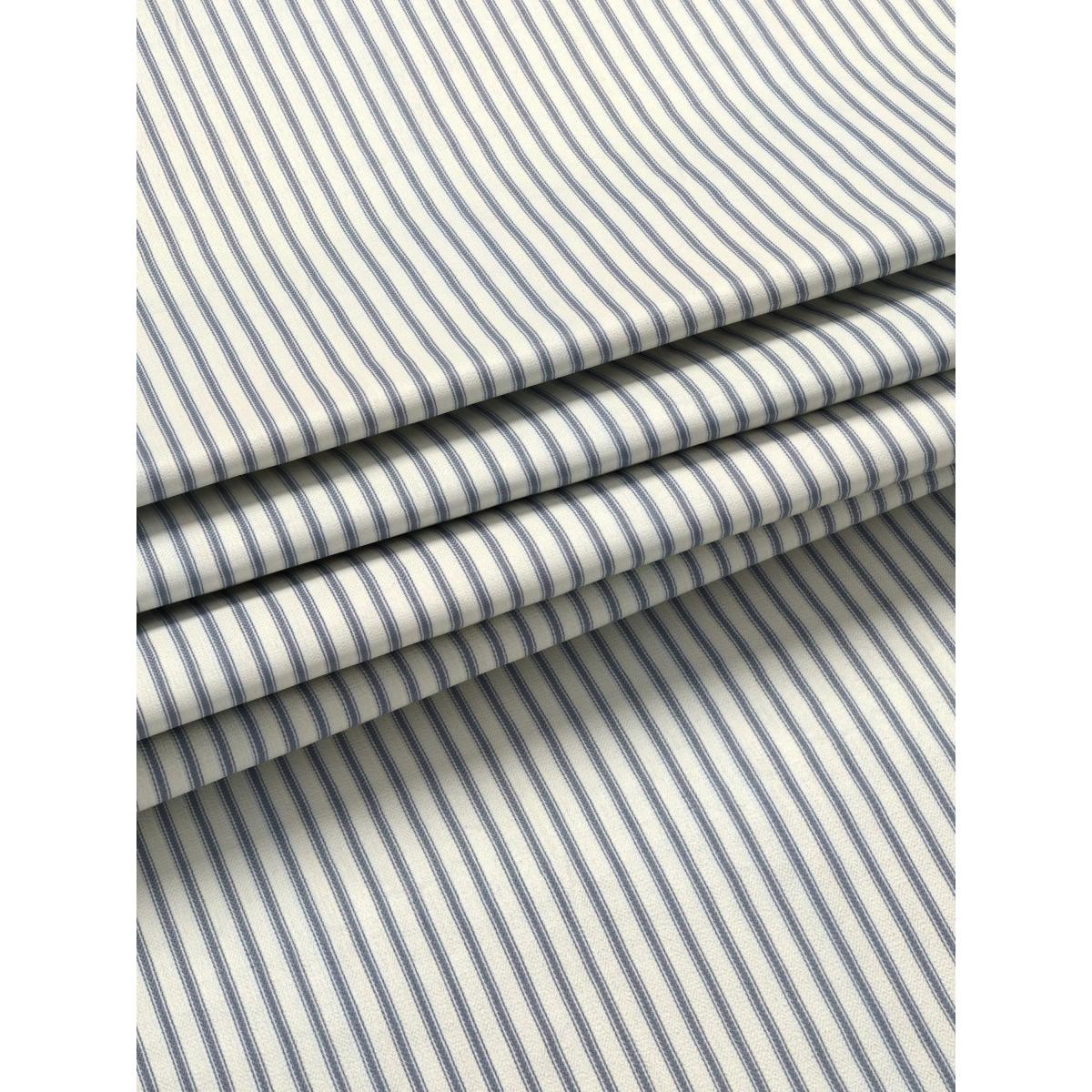 John Lewis Ticking Stripe Pair Lined Pencil Pleat Curtains, Loch Blue – image 7