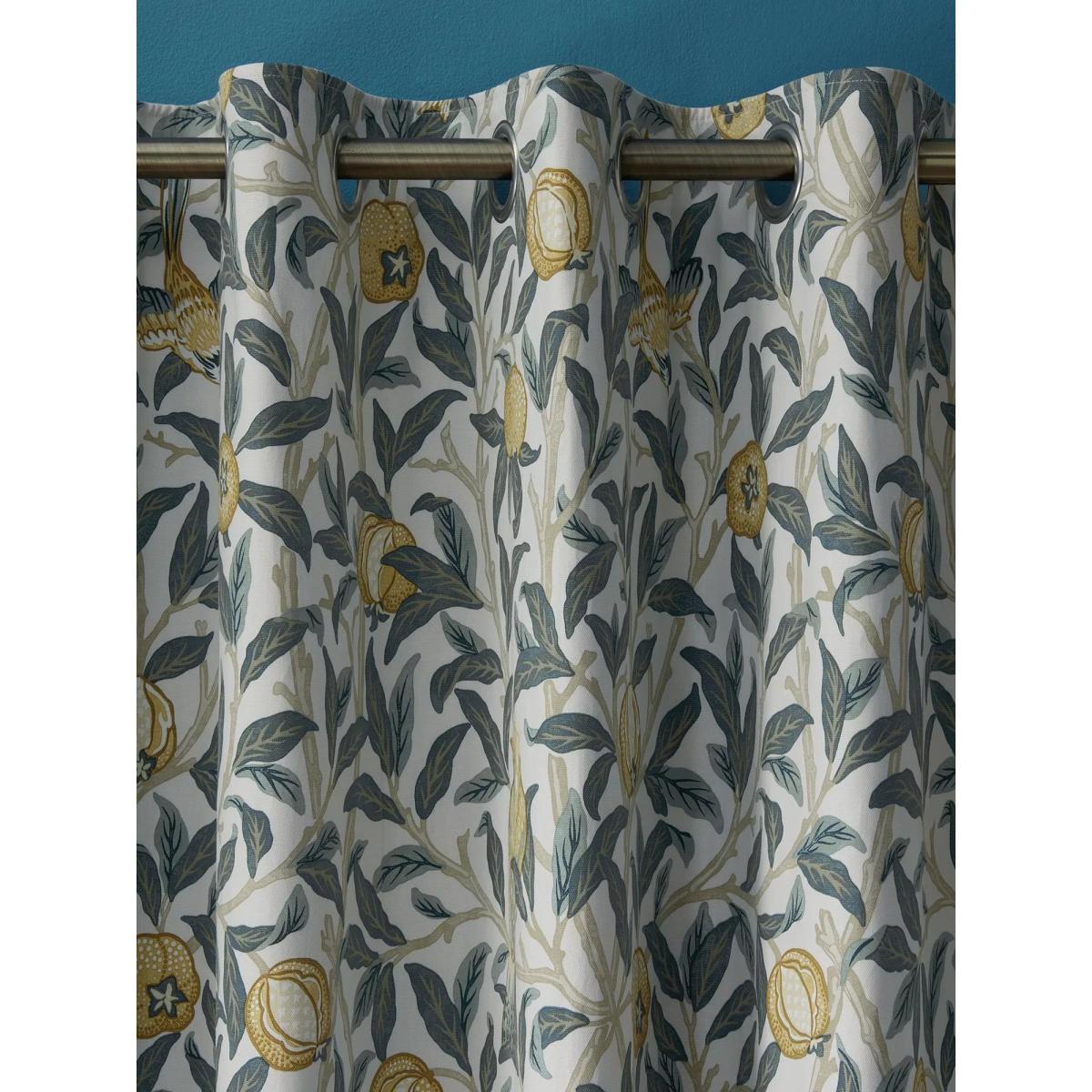 William Morris At Home Bird & Pomegranate Pair Blackout Lined Eyelet Curtains, Mineral – image 3