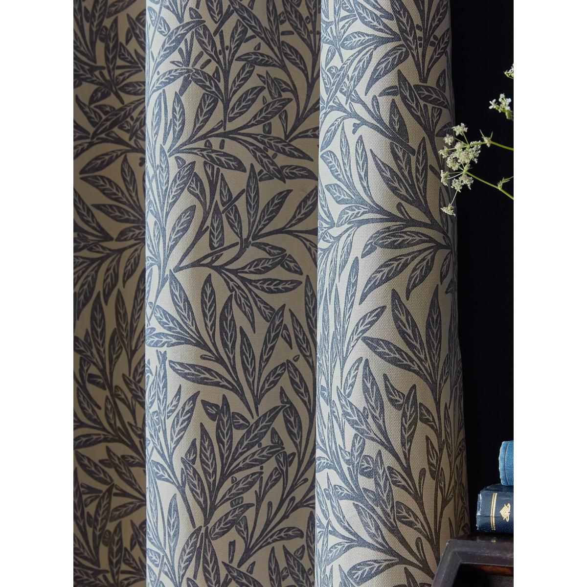 William Morris At Home Original Willow Pair Blackout Lined Pencil Pleat Curtains, Indigo – image 2