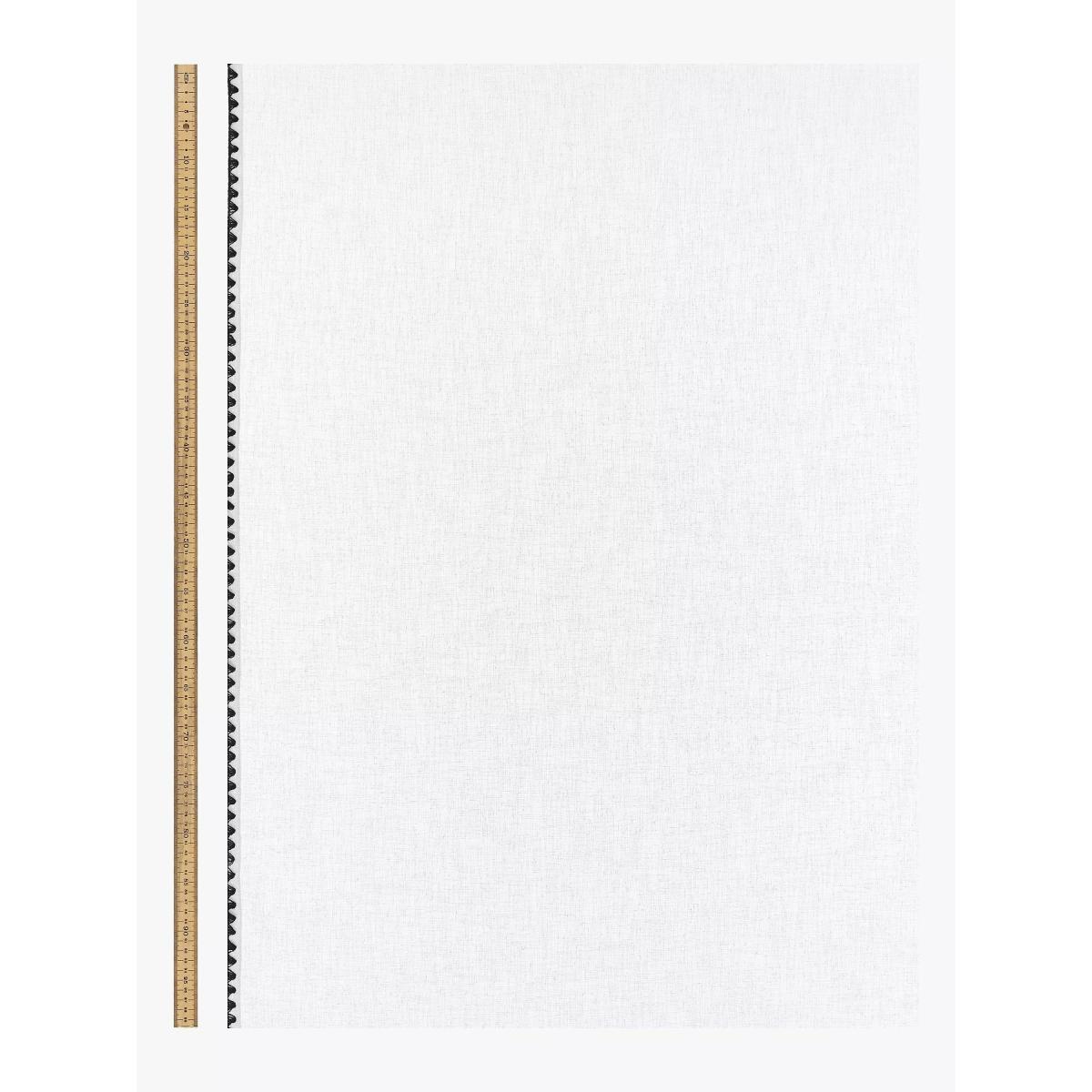 John Lewis Embroidered Edge Hidden Tab Voile Panel, White – image 8