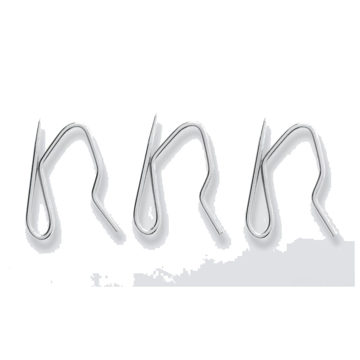 John Lewis Curtain Pin hooks. Pack of 25, Silver