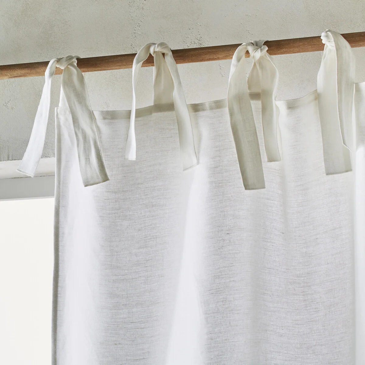 Colin Linen Lined Curtain with Ties – image 3