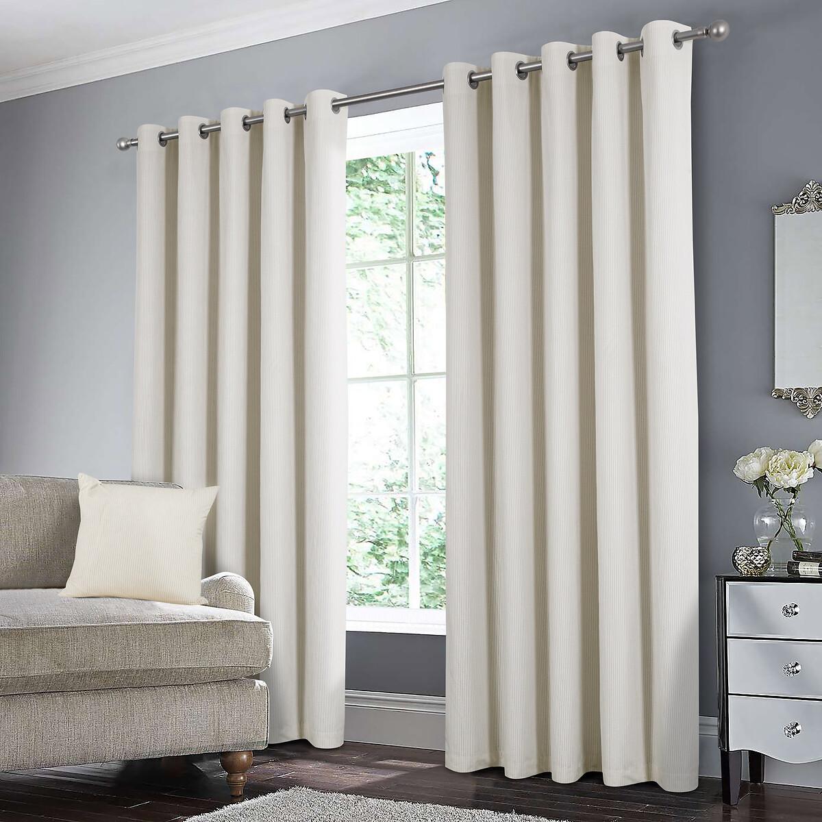 Cord Velour Blackout Lined Eyelet Curtains – image 2