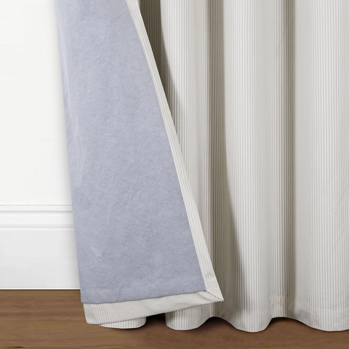 Cord Velour Blackout Lined Eyelet Curtains – image 4