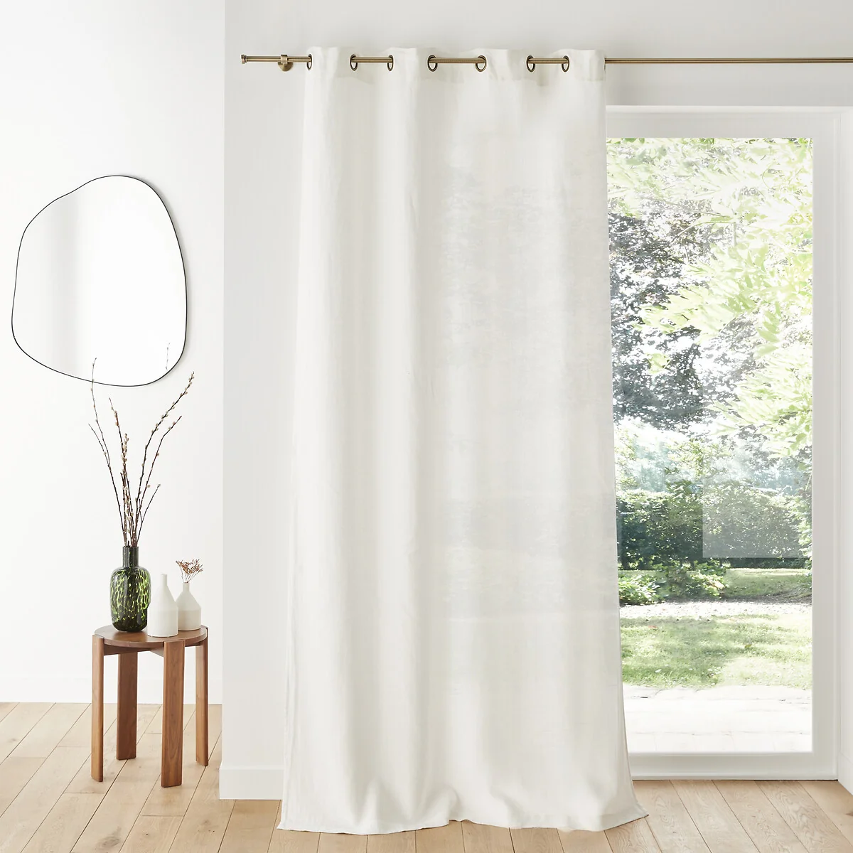 Elba Linen Curtain with Eyelets – image 1