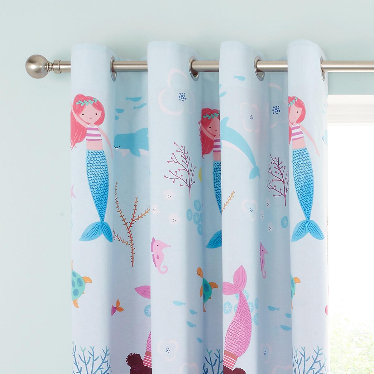 Mermaid Lined Cotton Eyelet Curtains – image 3
