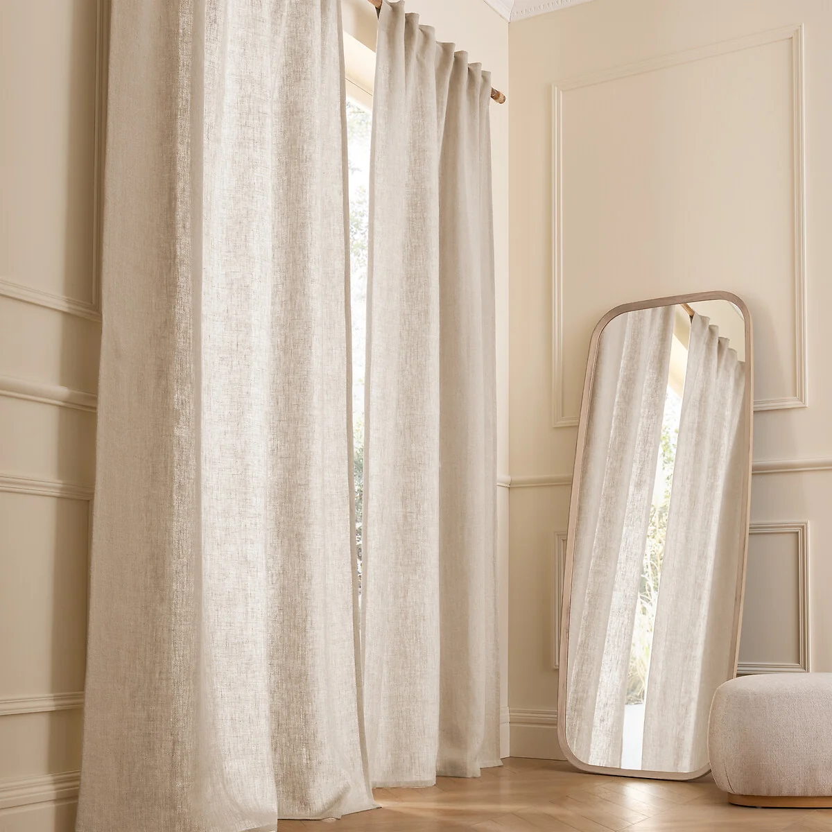 Cedal Heavyweight Linen Curtain with Concealed Tab Top Header – image 1