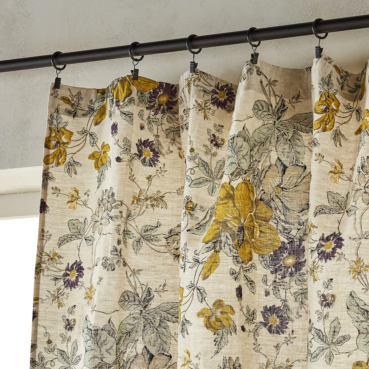 Alizou Single Floral 100% Linen Curtain – image 2