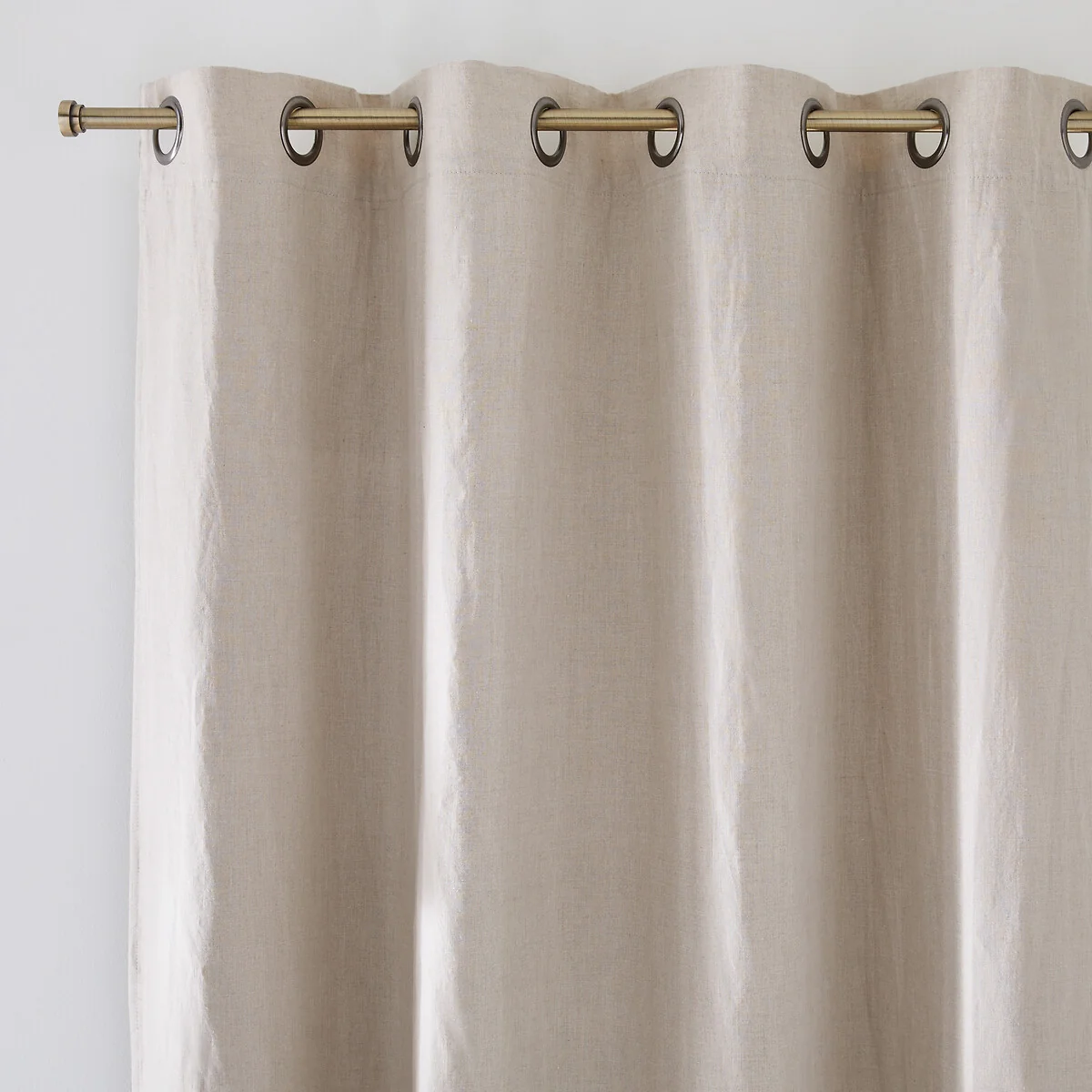 Onega Washed Linen Single Lined Blackout Curtain with Eyelets – image 2