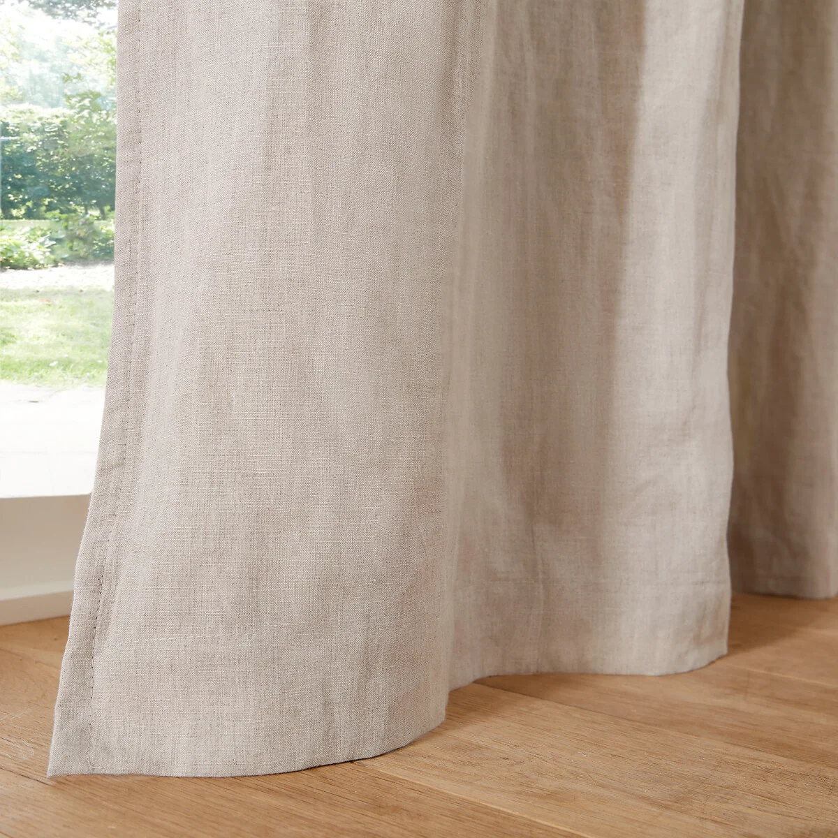 Onega Washed Linen Single Lined Blackout Curtain with Eyelets – image 4