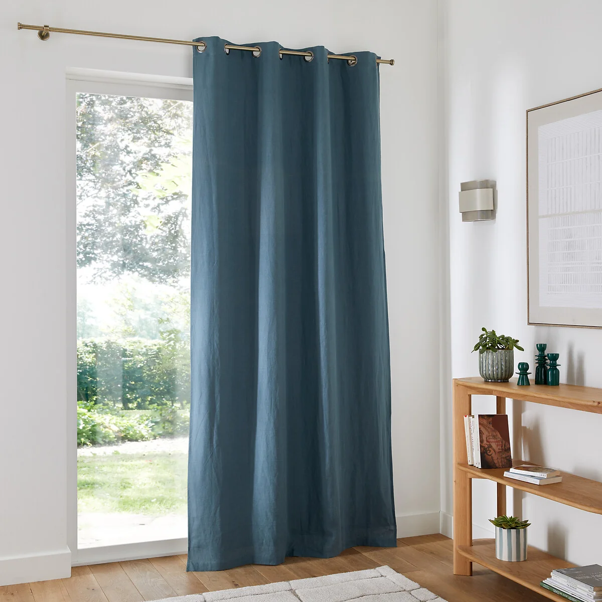 Onega 100% Washed Linen Blackout Curtain with Eyelets – image 3