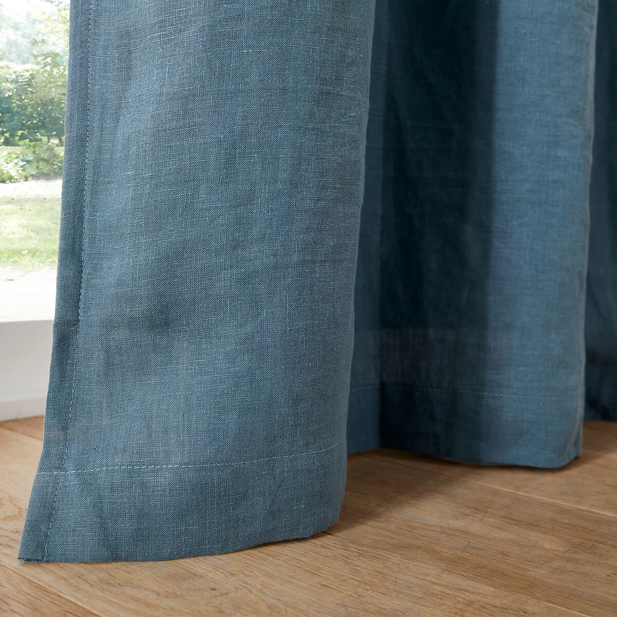 Onega 100% Washed Linen Blackout Curtain with Eyelets – image 4