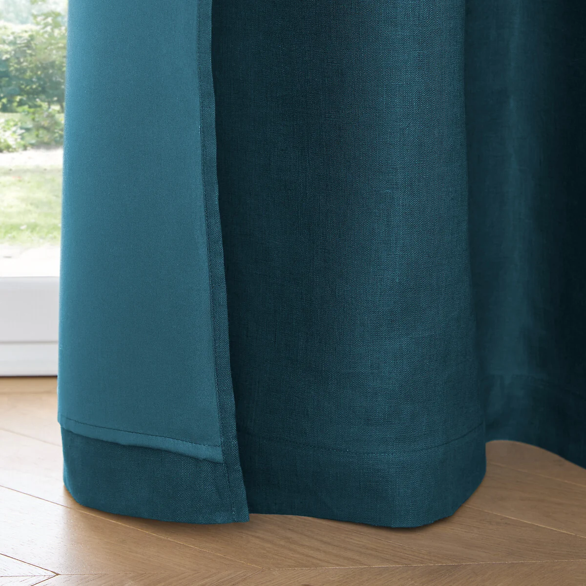 Private Blackout Curtain in Washed Linen with Concealed Tabs – image 6