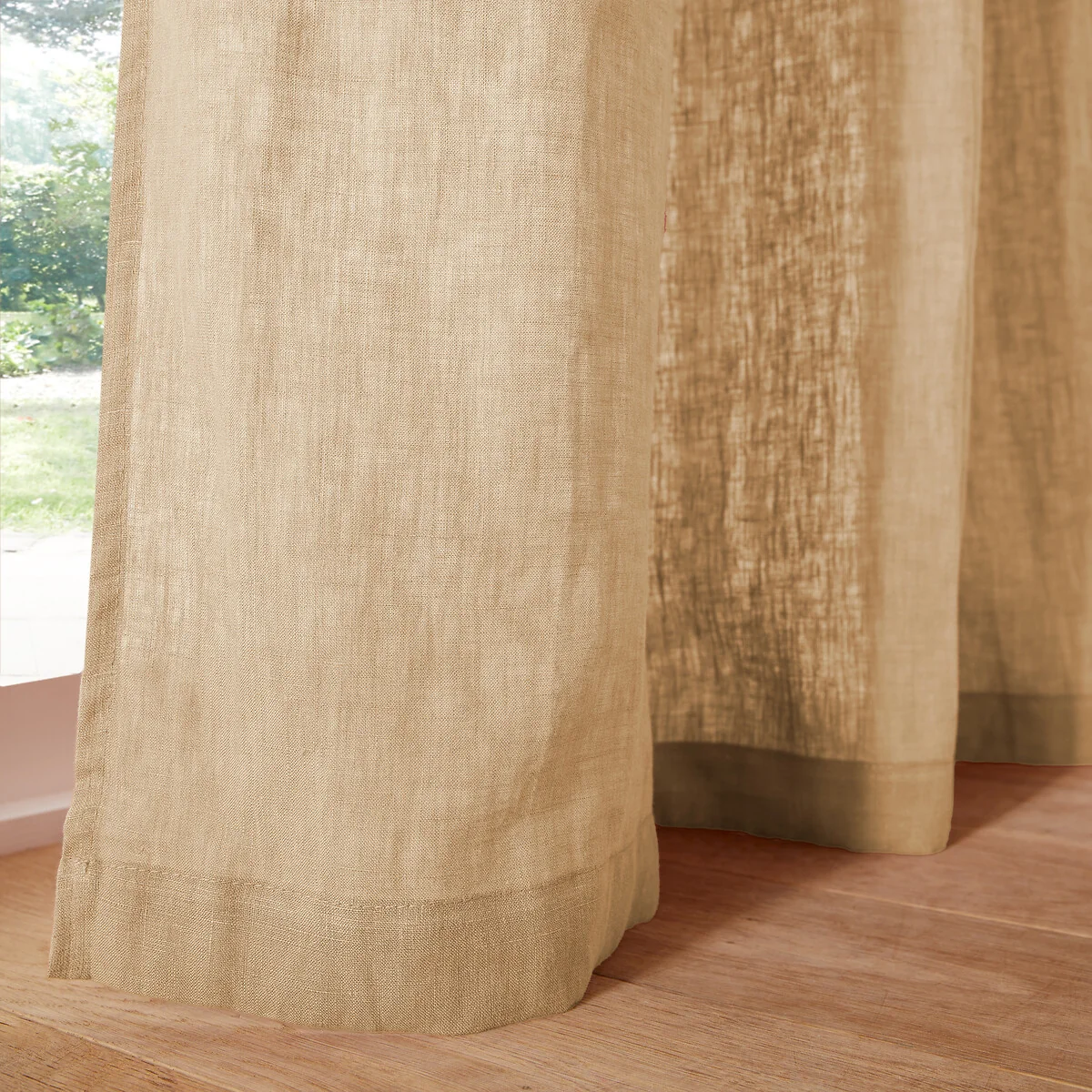 Onega Washed Linen Single Curtain with Concealed Tabs – image 4