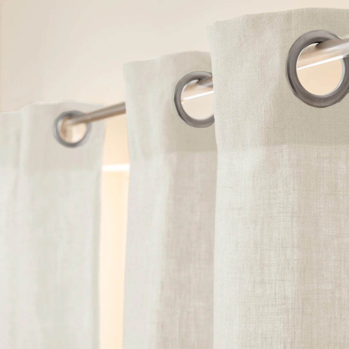 Private Lined Pre-Washed Linen Curtain with Eyelets – image 4