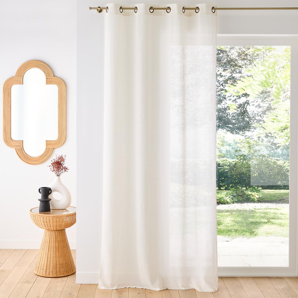 Aron Polyester & Linen Sheer Eyelet Curtain – image 1