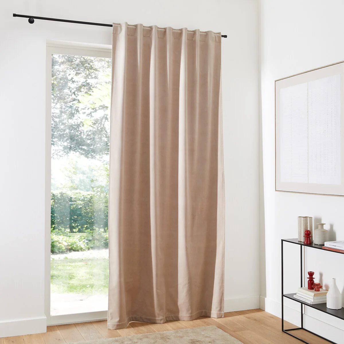 Velvet 100% Cotton Thermal Curtain with Hidden Tabs – image 3