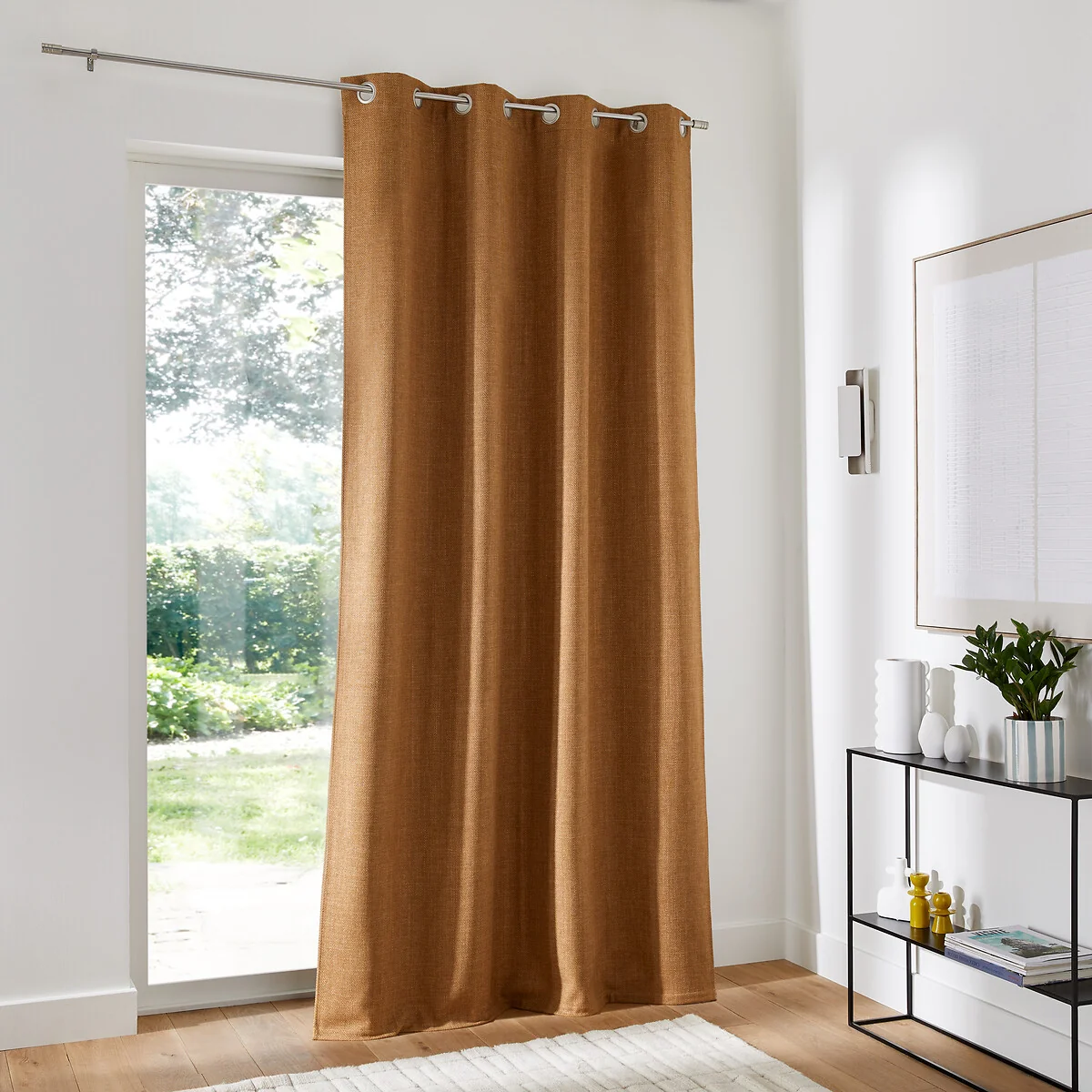 Montego Woven Effect Thermal Curtain with Eyelets – image 3