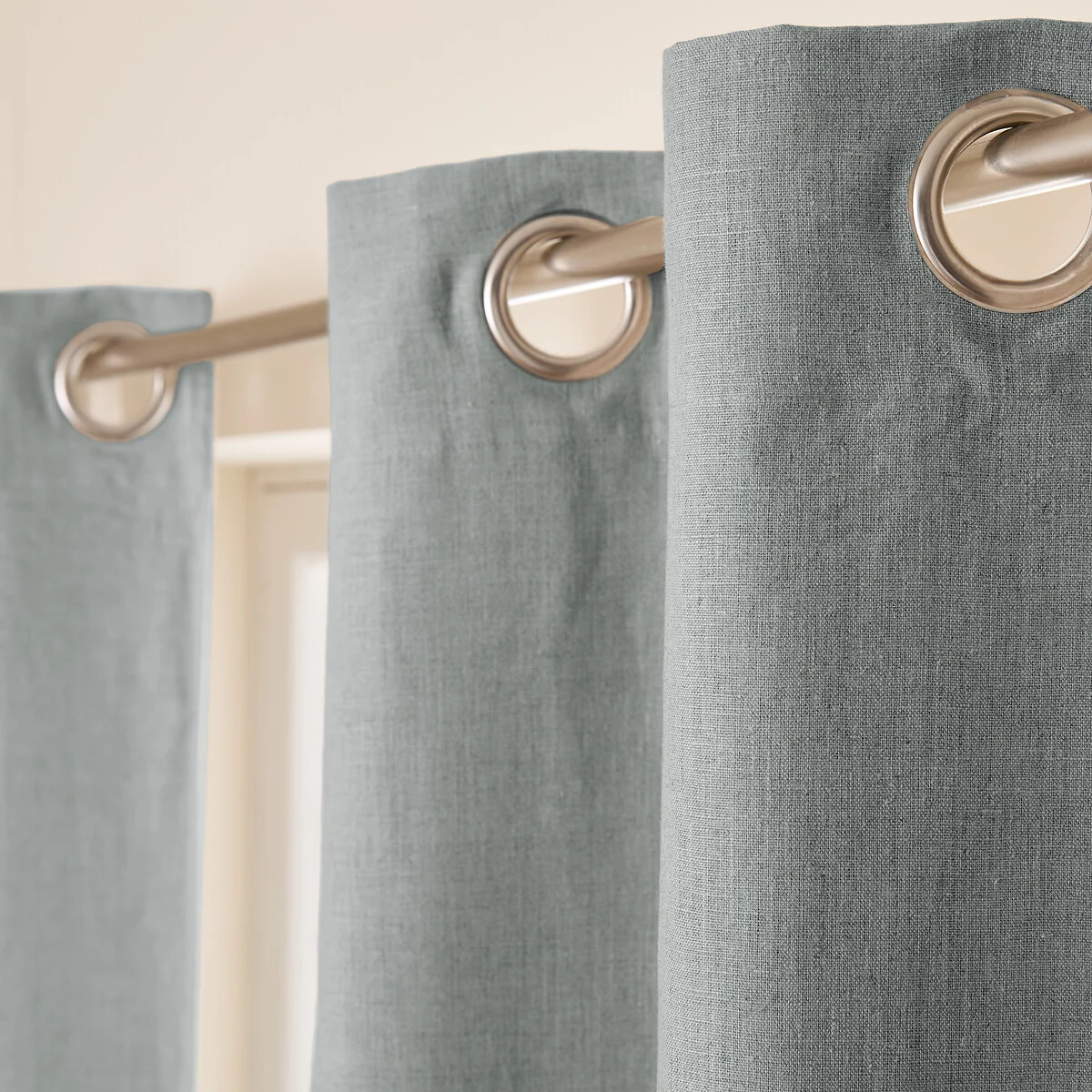Private Washed Linen Curtain with Eyelet Header – image 3