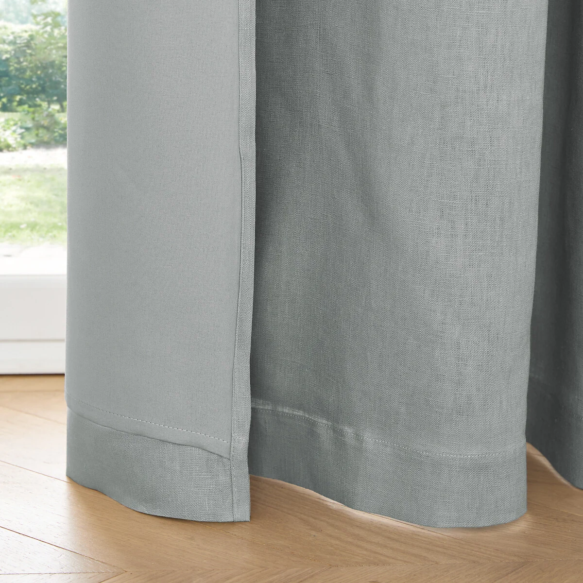 Private Washed Linen Curtain with Eyelet Header – image 6