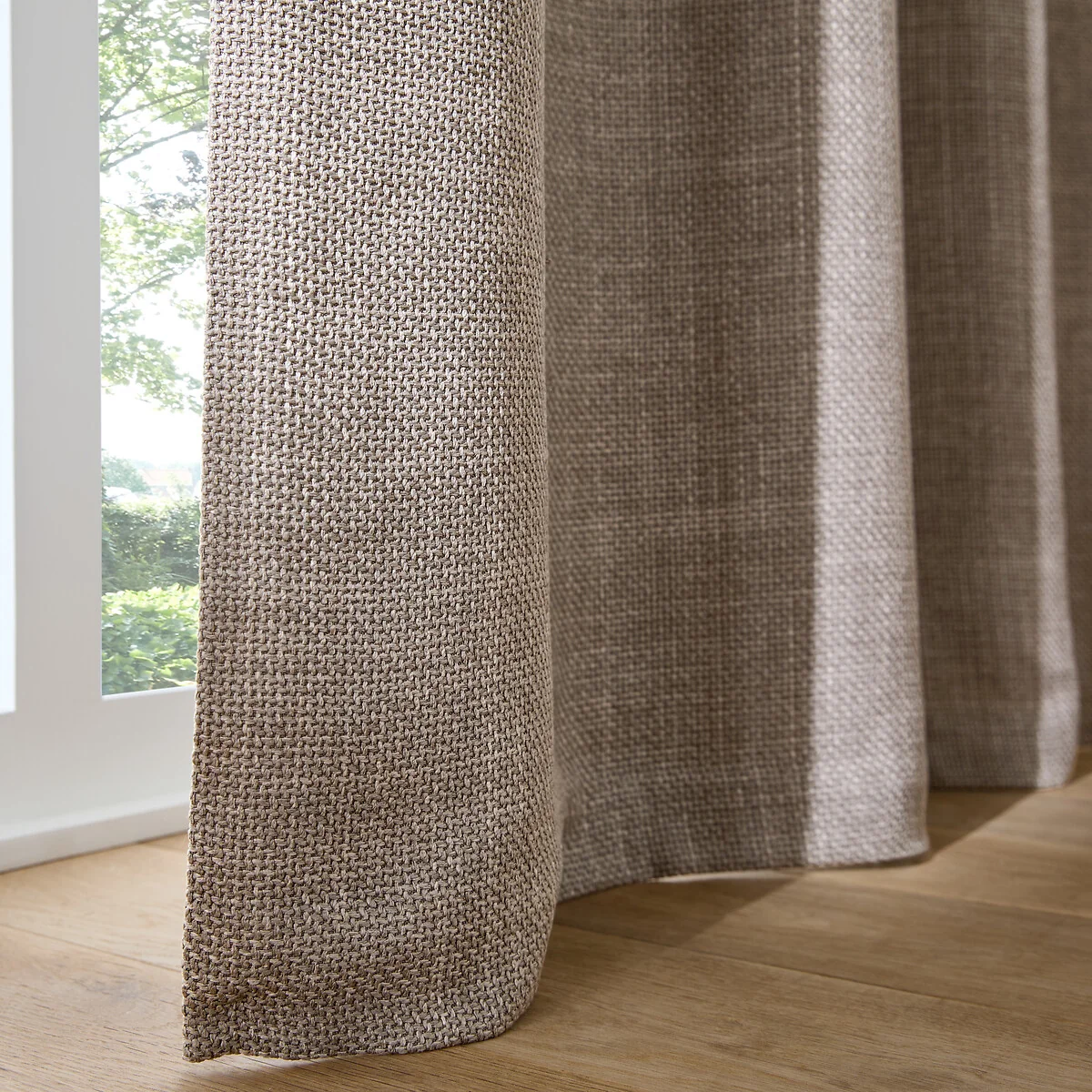 Montego Woven Effect Hidden Tab Top Blackout Curtain – image 3